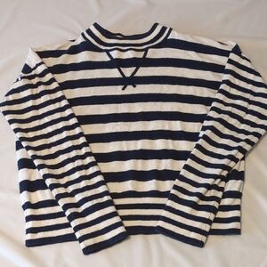 Madewell Navy and Cream Striped Sweater